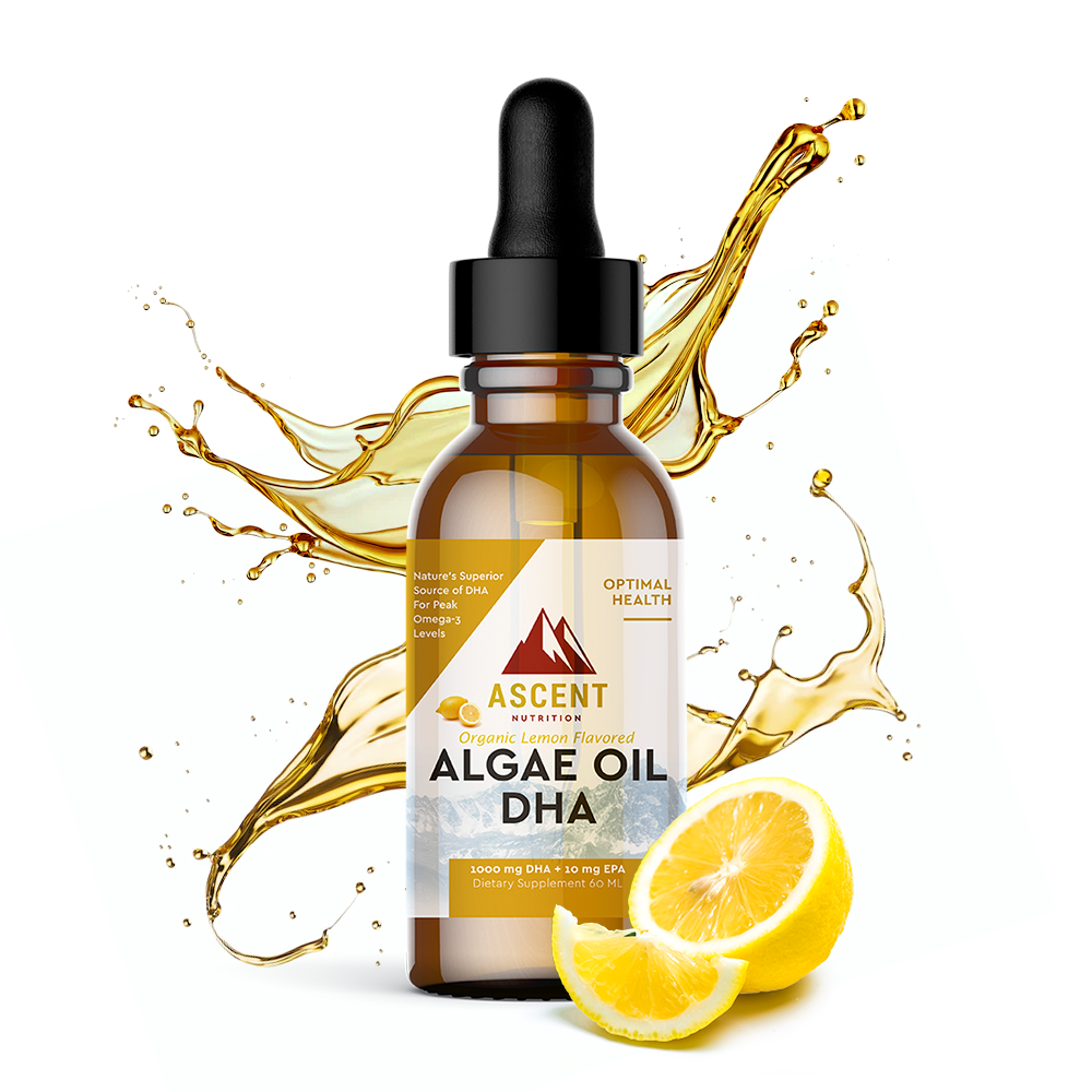Algae Oil DHA Omega-3's - Vegan and Vegetarian, 1000 mg by Ascent Nutrition