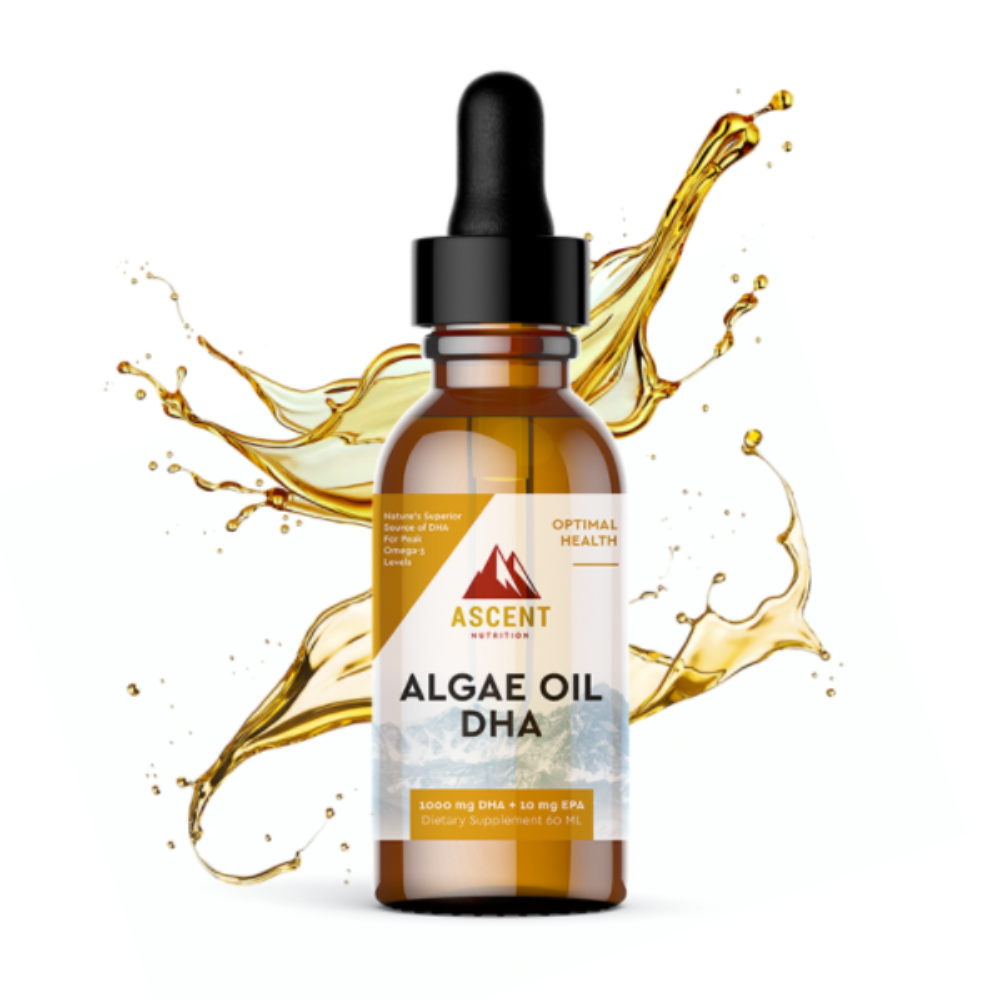 Algae Oil DHA Omega-3's - Vegan and Vegetarian, 1000 mg by Ascent Nutrition