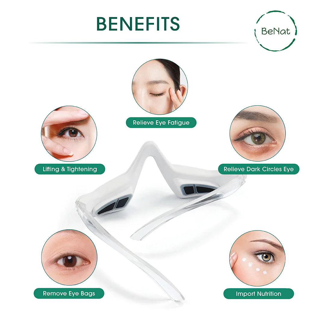 Under-Eye Red Light Therapy Skin Rejuvenation and Relaxation Massager by BeNat